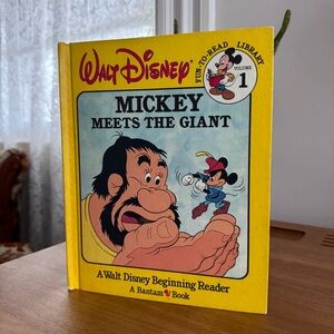Vintage Disney Mickey Meets the Giant Book (1986) | Hardcover | Fun-to-Read